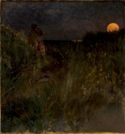 Moonrise over the Dunes by Hjalmer Eilif Emanuel Peterssen